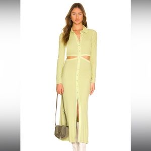 Jonathan Simkhai Rib Long Sleeve Cutout Dress •XS•